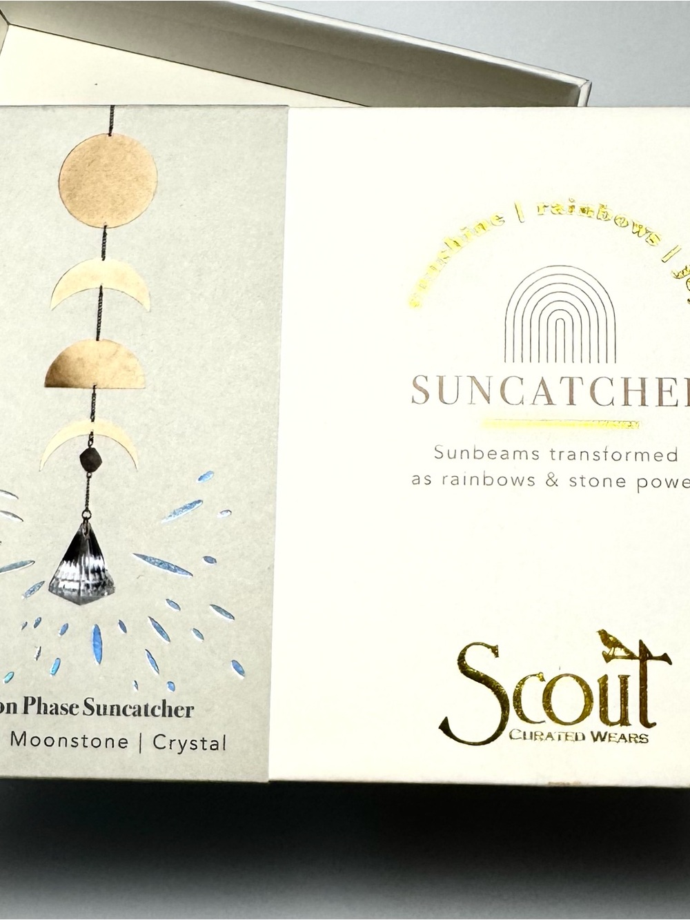 Scout Gold-Tone Moon Phase Suncatcher with Crystal Drop - Picture 2 of 4